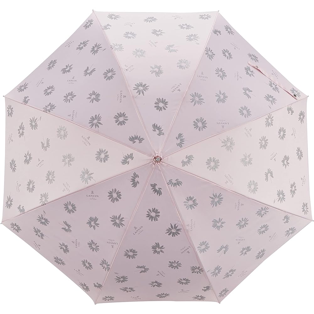[Lanvin on Bleu] MOONBAT LANVIN en Bleu Glitter Print Floral Pattern Long Umbrella Umbrella Jump Umbrella Windproof Women's Gift Present 21-084-10747-00-31-60 Pink Length of rib: Approx. 60 cm