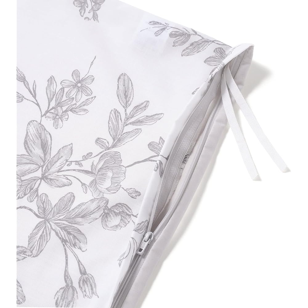 Francfranc Classic Flower Duvet Cover Double Gray