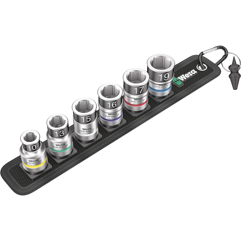 Wera 05003883001 | Zyklop Socket Set Belt 4 Drive 6mm 9 Pieces [Regular Japanese Import Product]