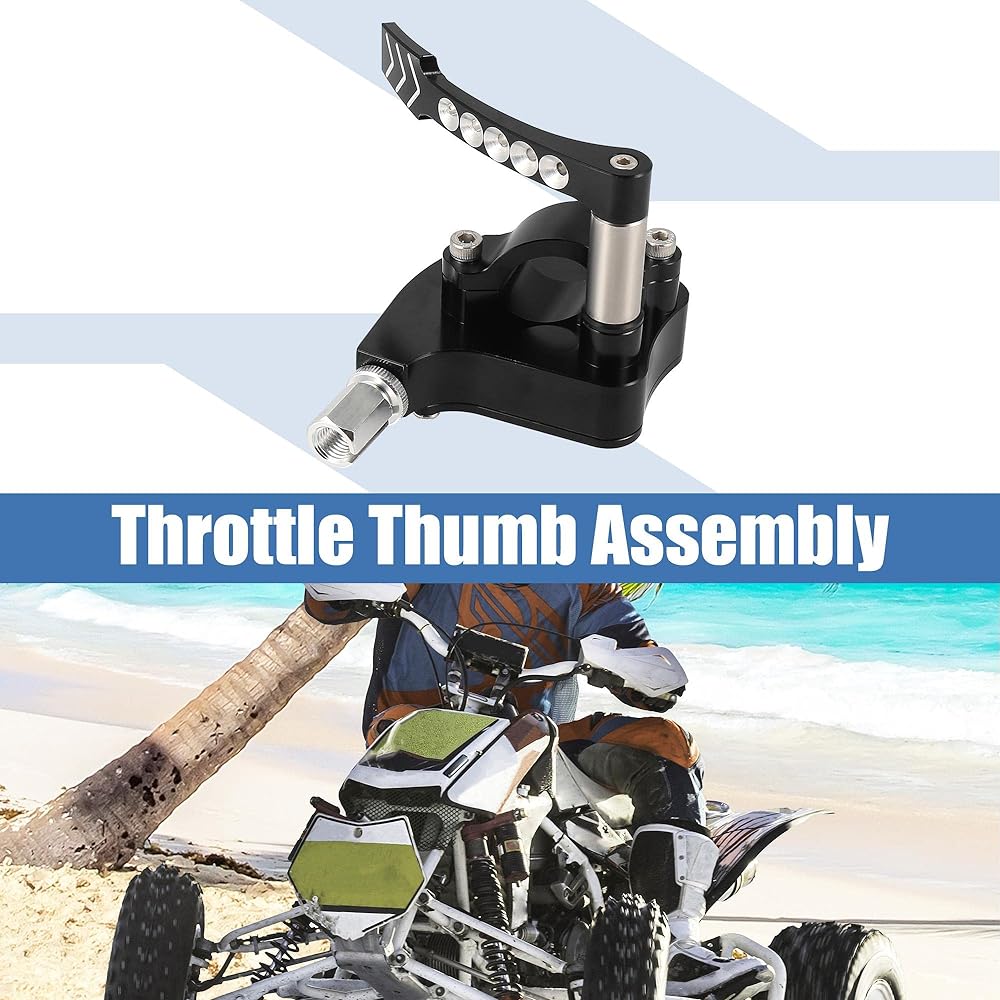 Motoforti 7/8" Black Thumb Throttle Assembly for Yamaha Banshee 350 Blaster 200 YFZ450 Warrior 350
