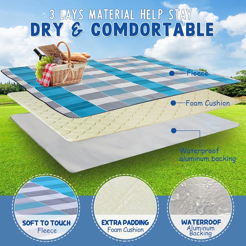 ZOMAKE Leisure Sheet, Thick, Large, Waterproof, Outdoor Mat, Tent Mat, Compact, Picnic, Camping Sheet, Foldable, Stylish, Large, For Sports Days, Cherry Blossom Viewing, Fireworks Festivals, Marine Use