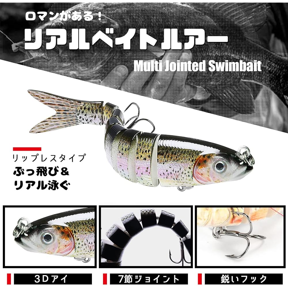 Atibin Trout Bass Fishing Joint Bait Seabass Fishing Joint Plug Jigging Lure Blue Fish Big Bait Bass Bait Bass Plug Freshwater Set