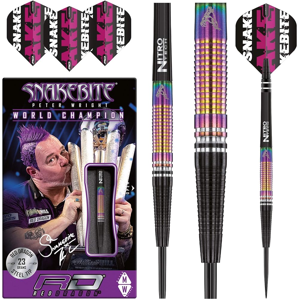 Red Dragon Nake Bite Peter Wright Model World Champion Taper SE Steel 21g 2246