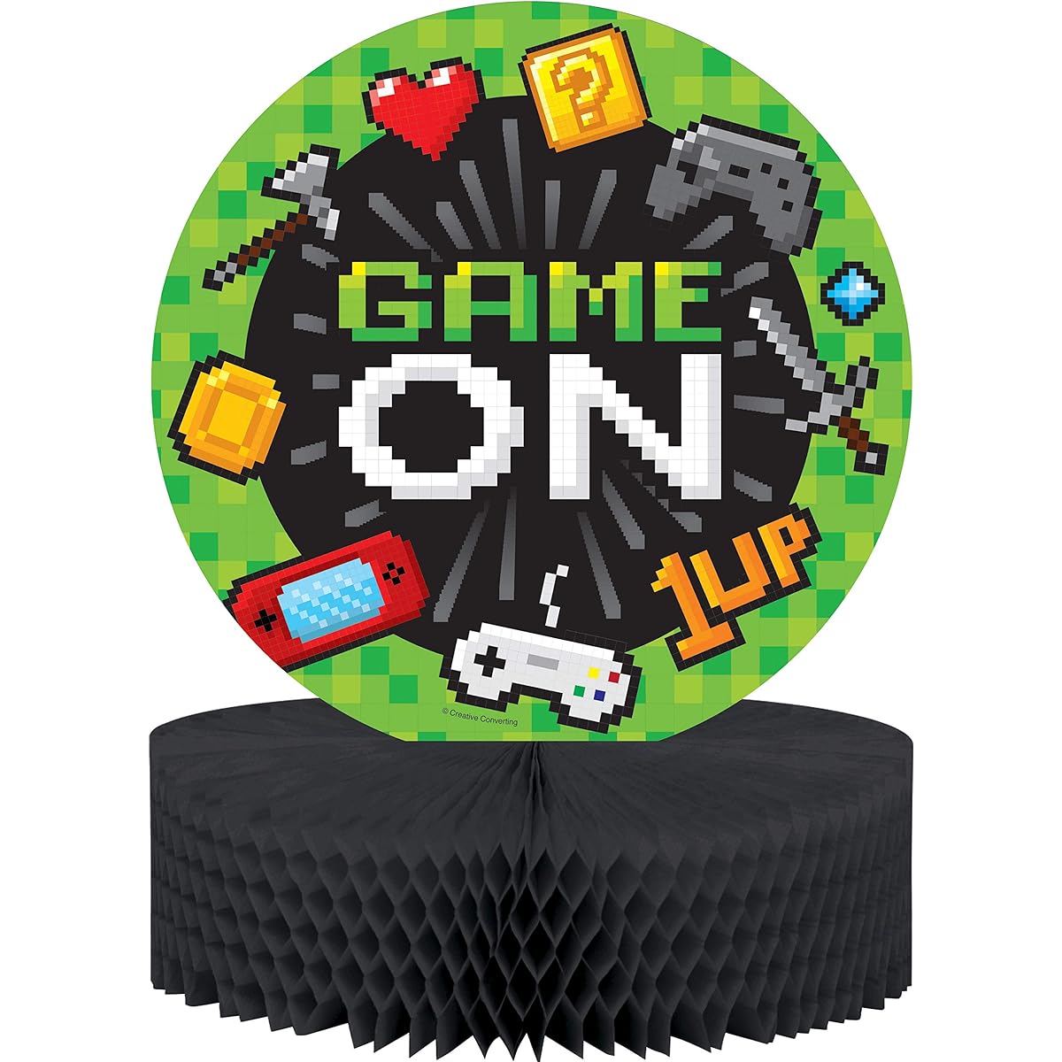 Creative Converting 336673 Case Video Game Party Centerpiece 9" x 12", Green