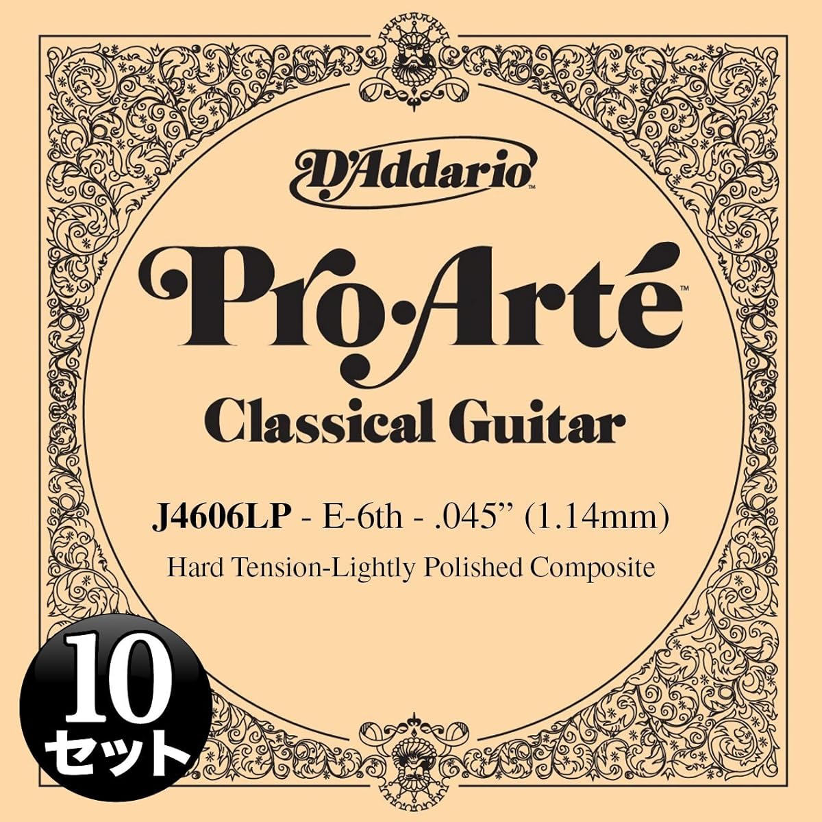 D'Addario Classic Guitar Loose Strings Pro Arte D-4th J4604LP Lightly Polish Set of 10 [Domestic Genuine Product]