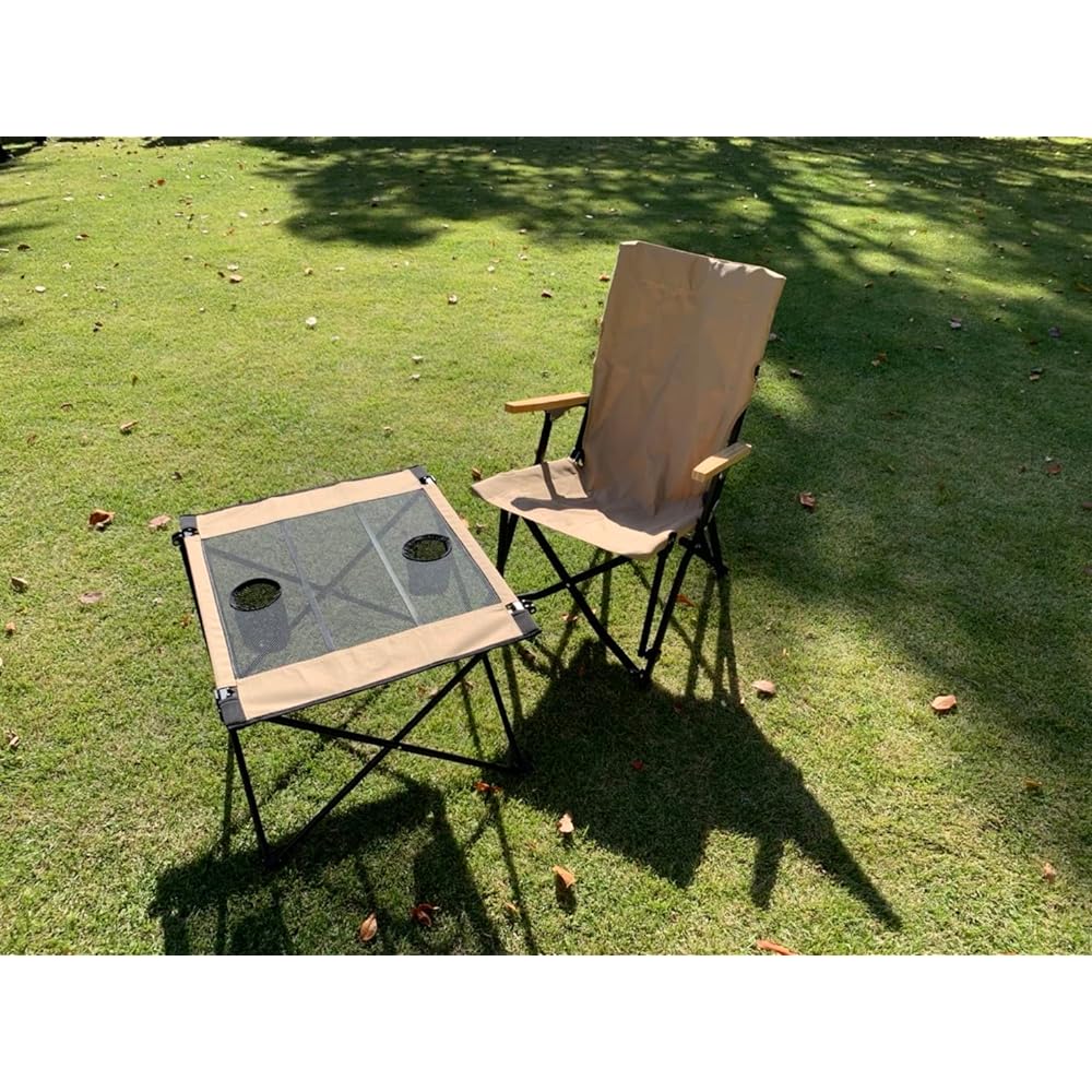 ZERO GEAR Roll Mesh Low Table Easy to Install Table (Khaki)