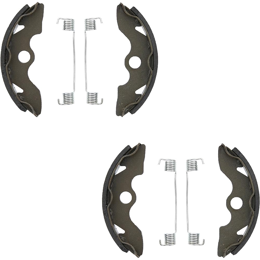 Front and rear brake shoes fit for 2001 2002 2003 2004 Honda Recon 250 TRX250TM.