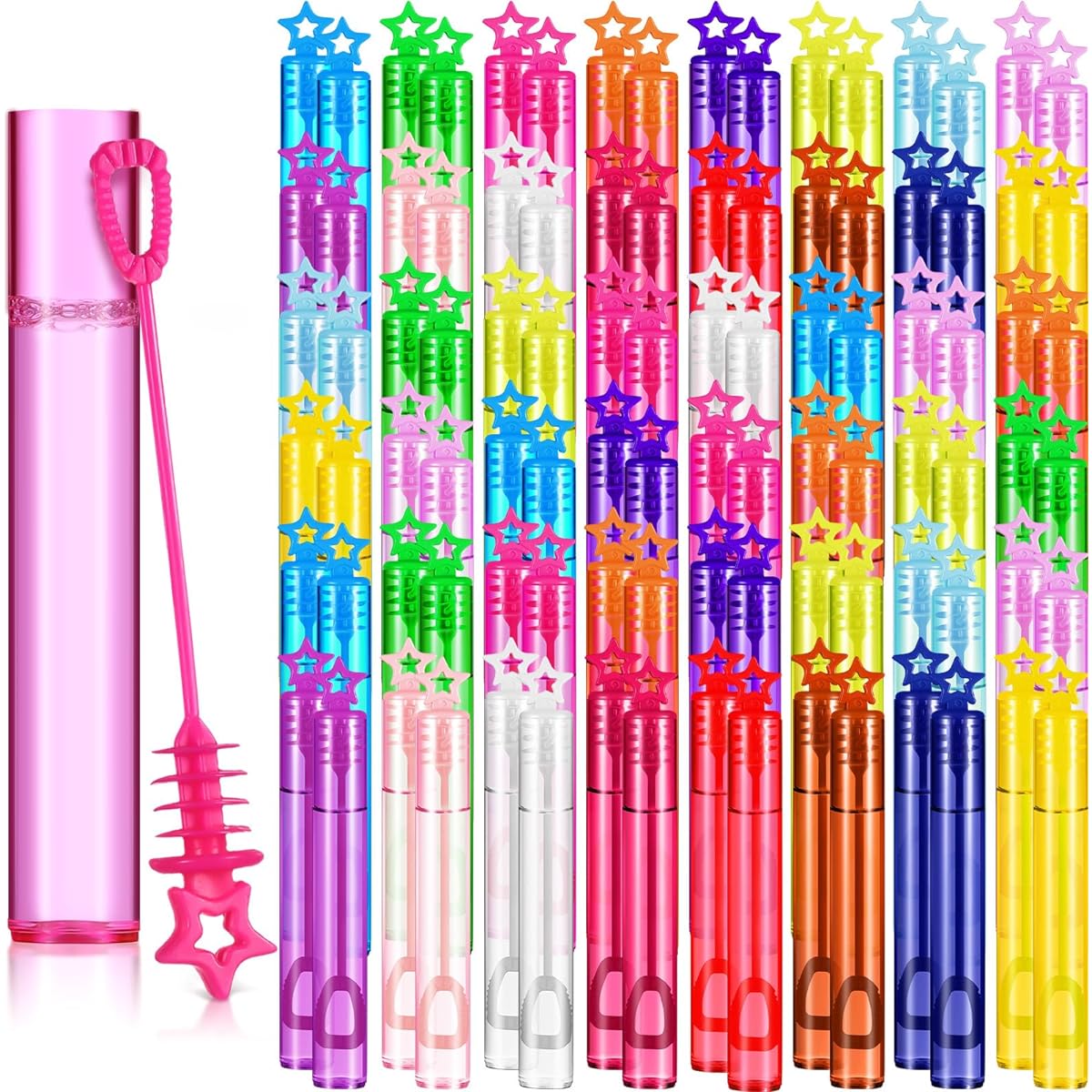 Leyndo 480 Mini Bubble Wands, Bubble Party Favors for Girls and Boys, Goodie Bag Stuffers, Bubble Maker, Carnival Prizes, Wedding, Fiesta, Birthday Favors, Anniversary, Outdoor Gifts