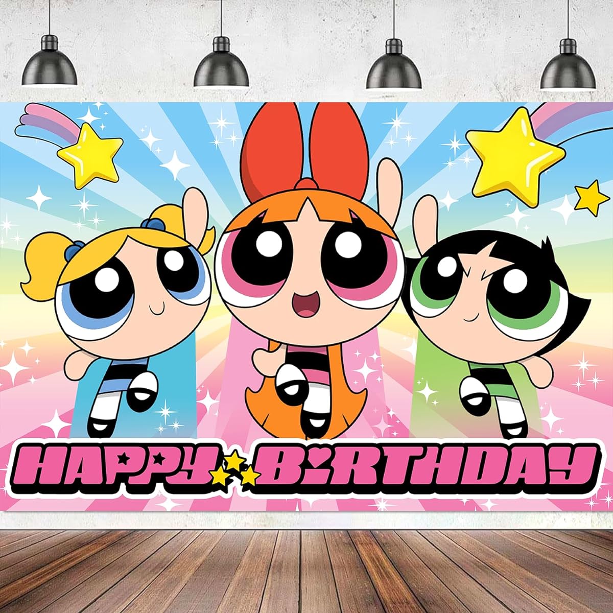 power girl birthday banner