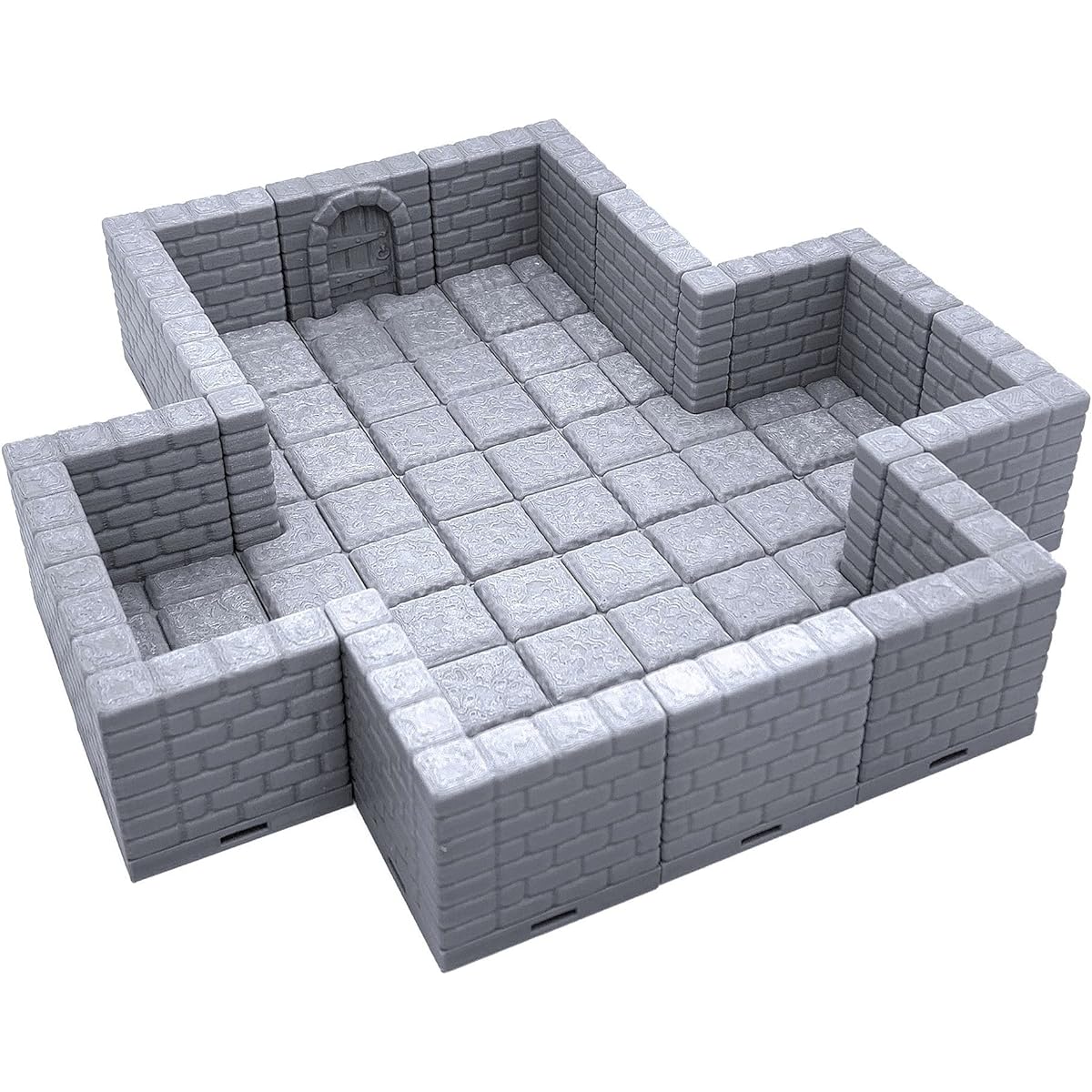 EnderToys Rock Dungeon Tiles Cross Chamber Terrain Scenery Tabletop 28mm Miniature Role Playing Game 3D Printable Paintable