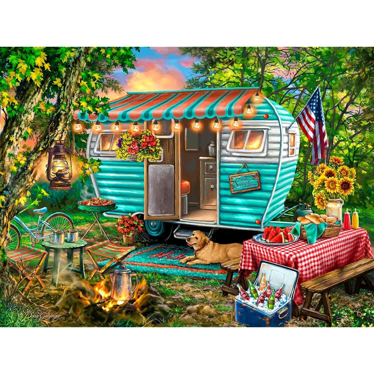 Springbok 500 Piece Jigsaw Puzzle Home Sweet Home - Unique Cut Pieces