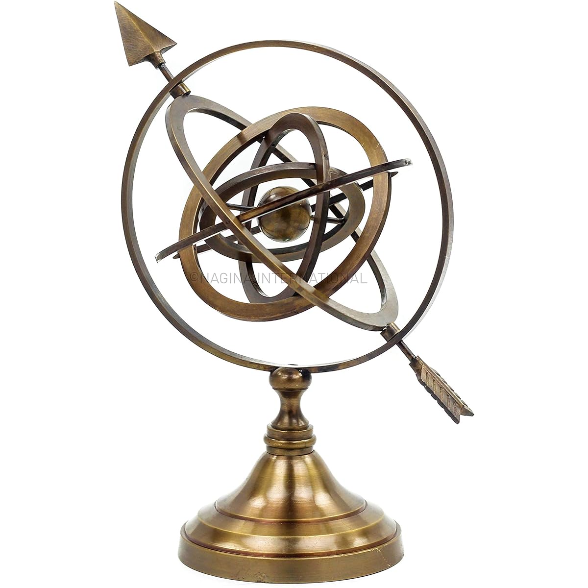 Nagina International Genuine Brass Nautical Artifact Sphere Perforated Brass | Collectible Figurine