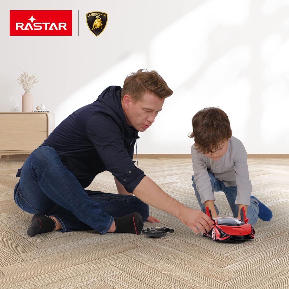 RASTAR RC Car Lamborghini Sian FKP 37 1/14 Remote Control Car Lamborghini Toy Radio Control Car for Kids Boys 6-12 - Red
