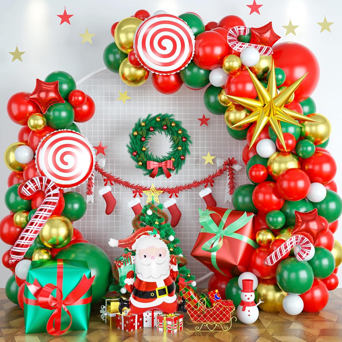 106pcs Christmas balloon garland arch kit