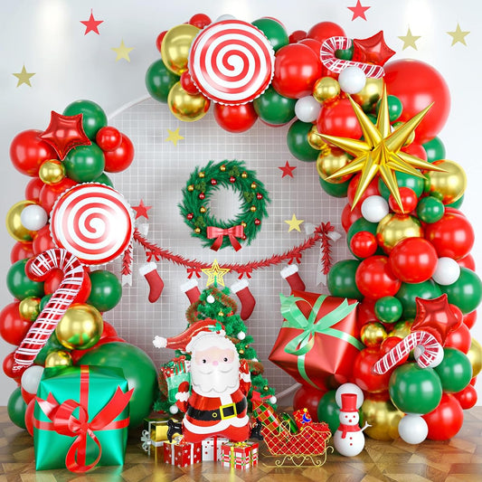106pcs Christmas balloon garland arch kit