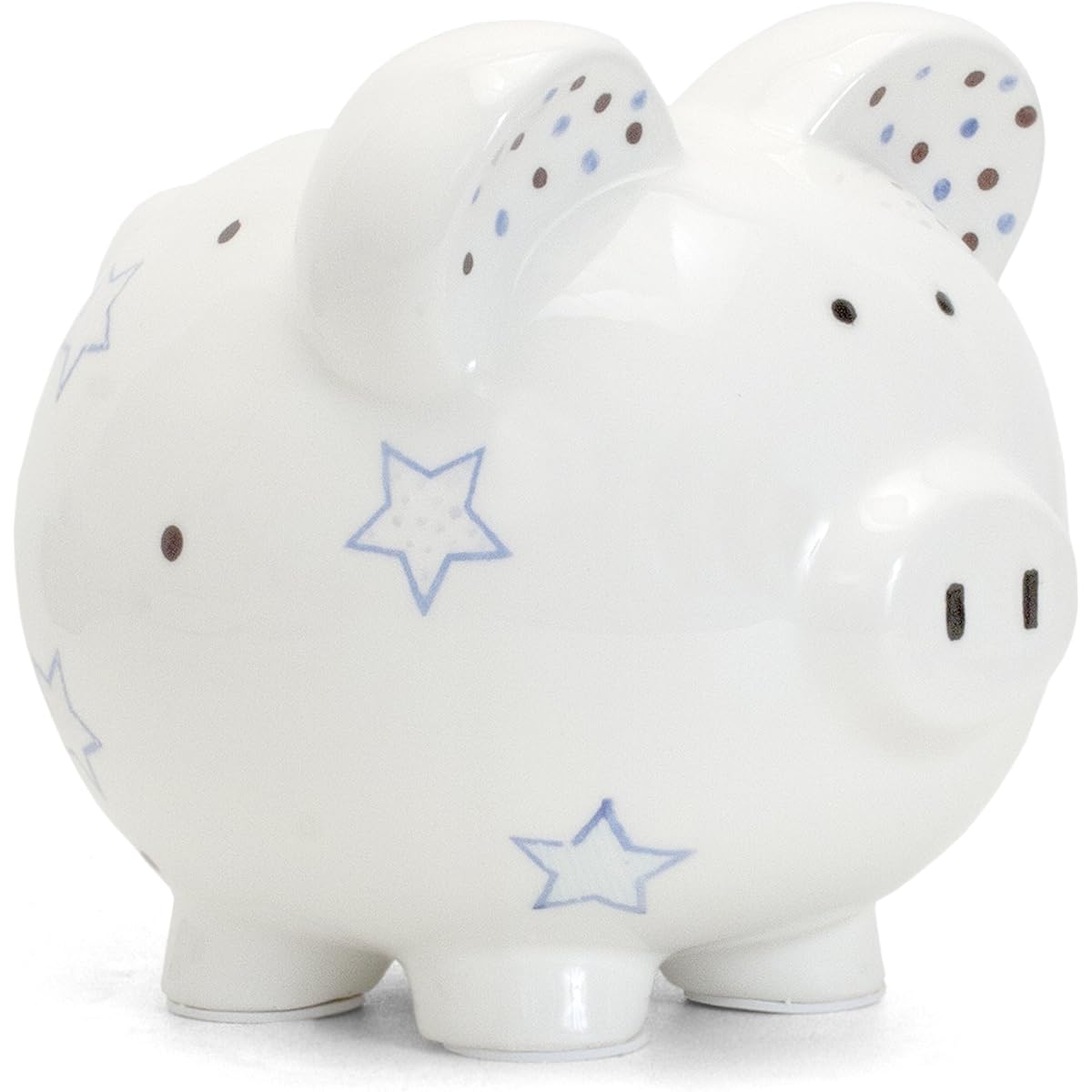 Child to Cherish Ceramic Piggy Bank for Boys - Blue Star