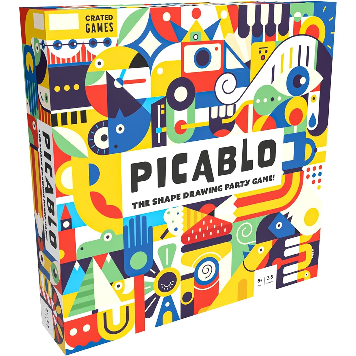 Crated Games: Picablo - Shape Drawing Party Game, Drawing for All Skill Levels, Ages 8+, 2-5 Players