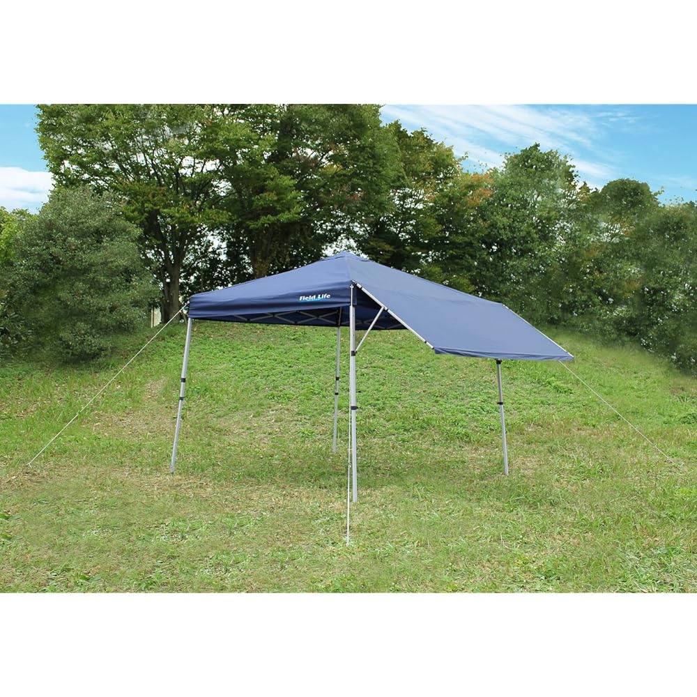 Fujimi Sangyo Field to Summit One Touch Twin Tent 250 ALS-K250W Navy 3 height adjustment Carry bag with top Peg Rope Hammer included Approximately W250 x D250 x H265cm