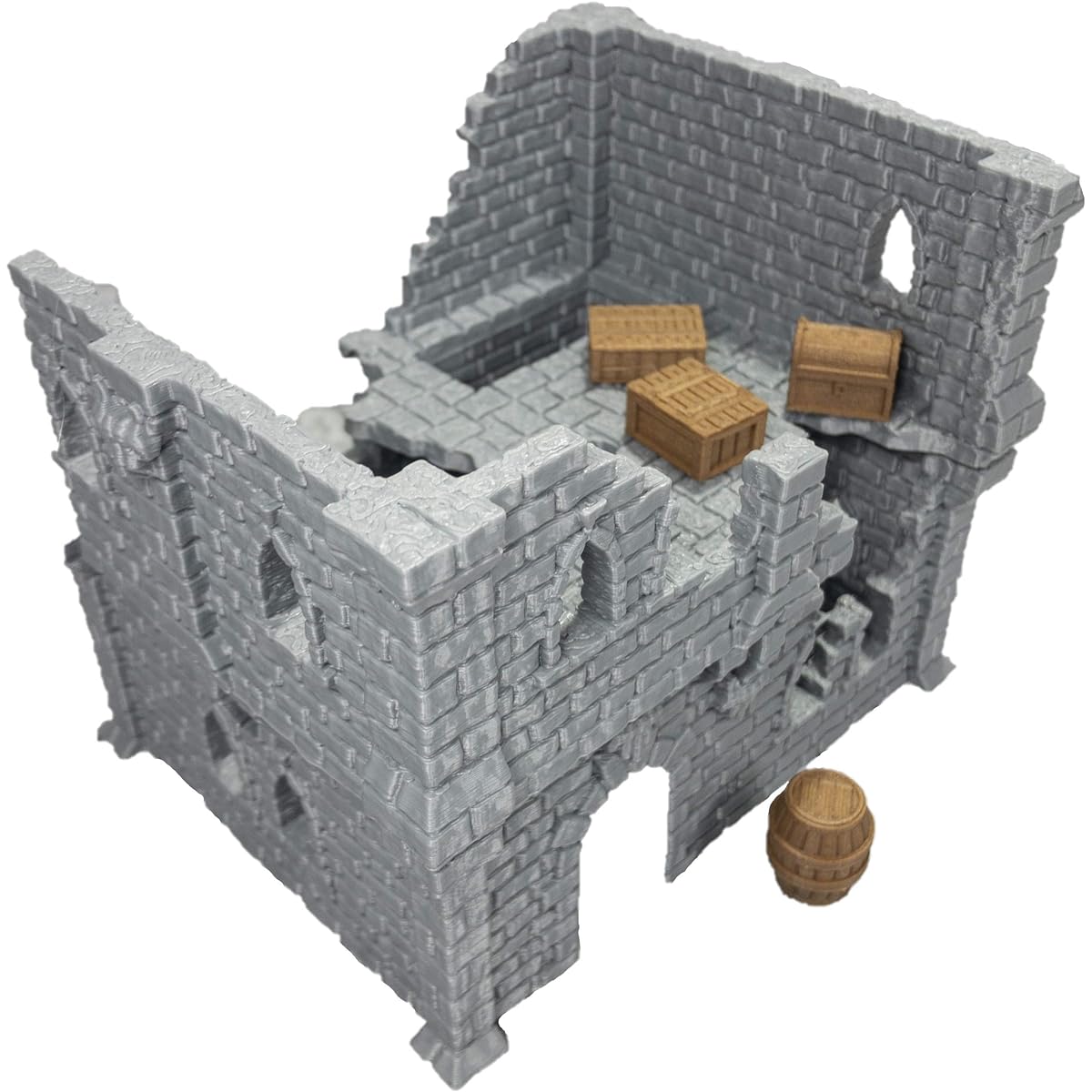 Extruded Gaming Building Ruins Set 5
