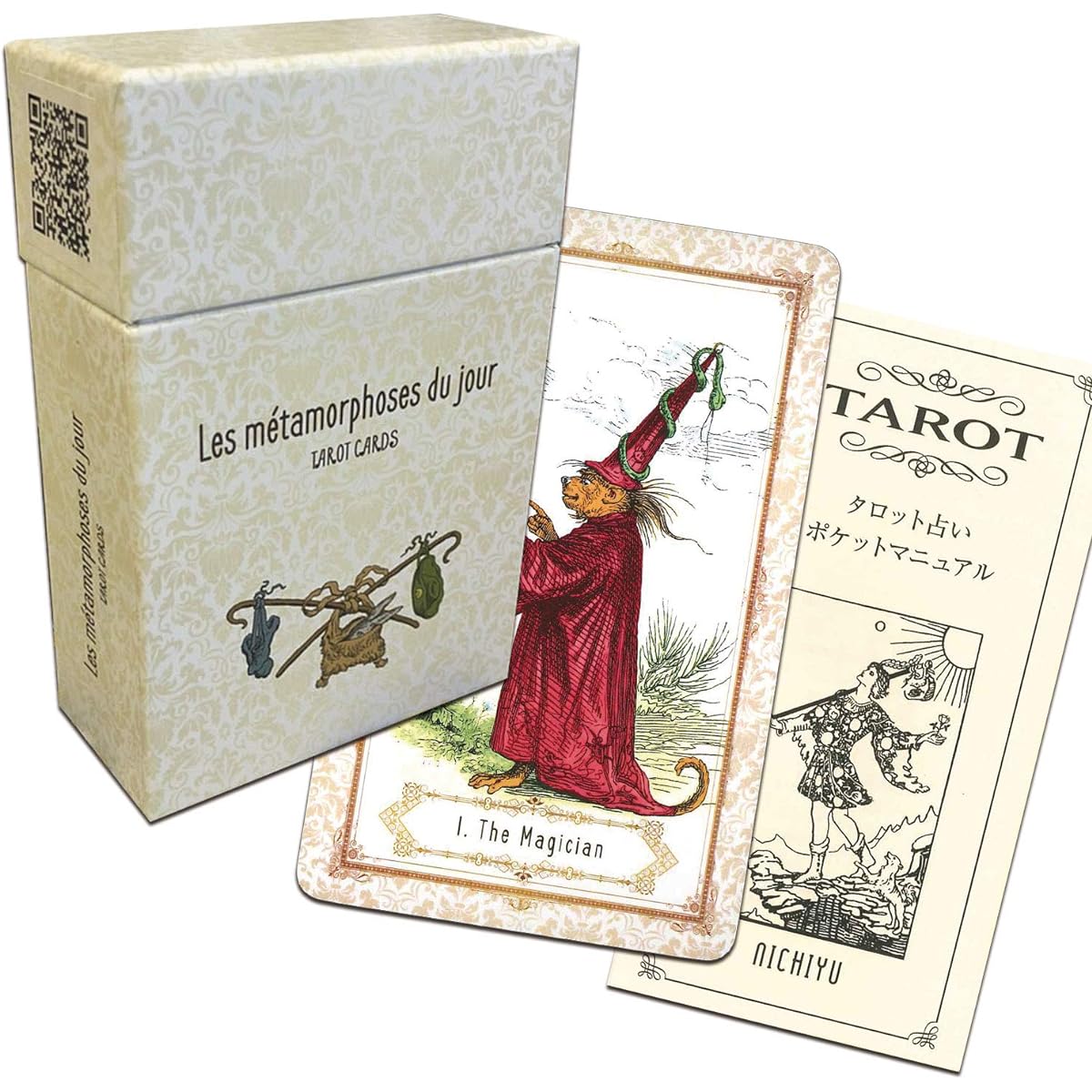 Les Metamorphoses du Jard Tarot, Japanese booklet "Pocket Manual" included