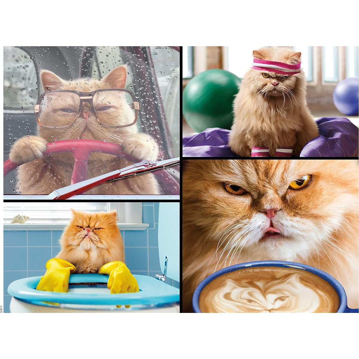 Ceaco – Cranky Kitties – Awesome Foursome – Extra Large 300 Piece Jigsaw Puzzle