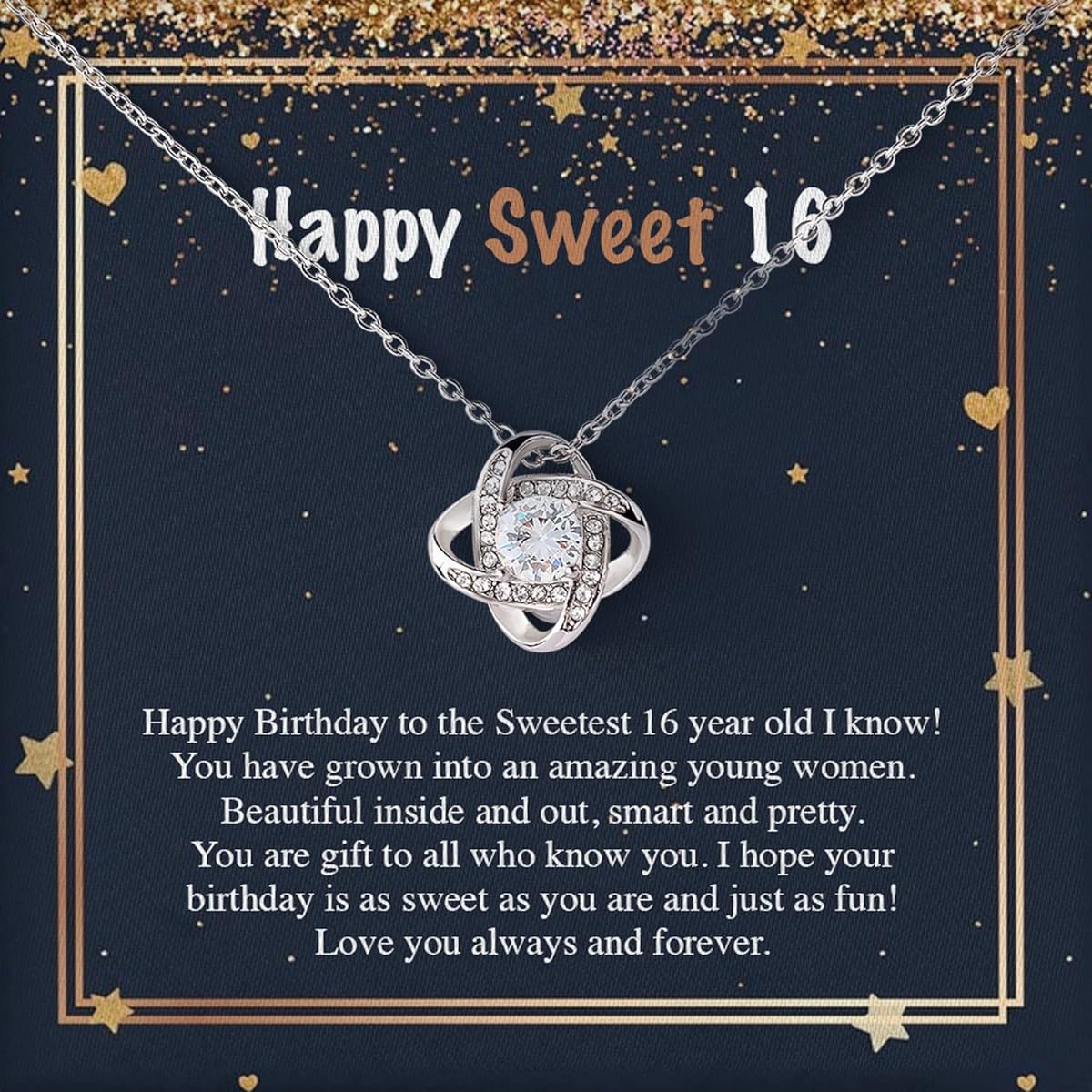 Sweet 16 Gifts - Sweet 16 Birthday Gifts for Girls, 16th Birthday Gifts for Girls, Sweet 16 Necklaces, Sweet 16 Jewelry, Teen Girls, Daughters, Granddaughters, To my niece.
