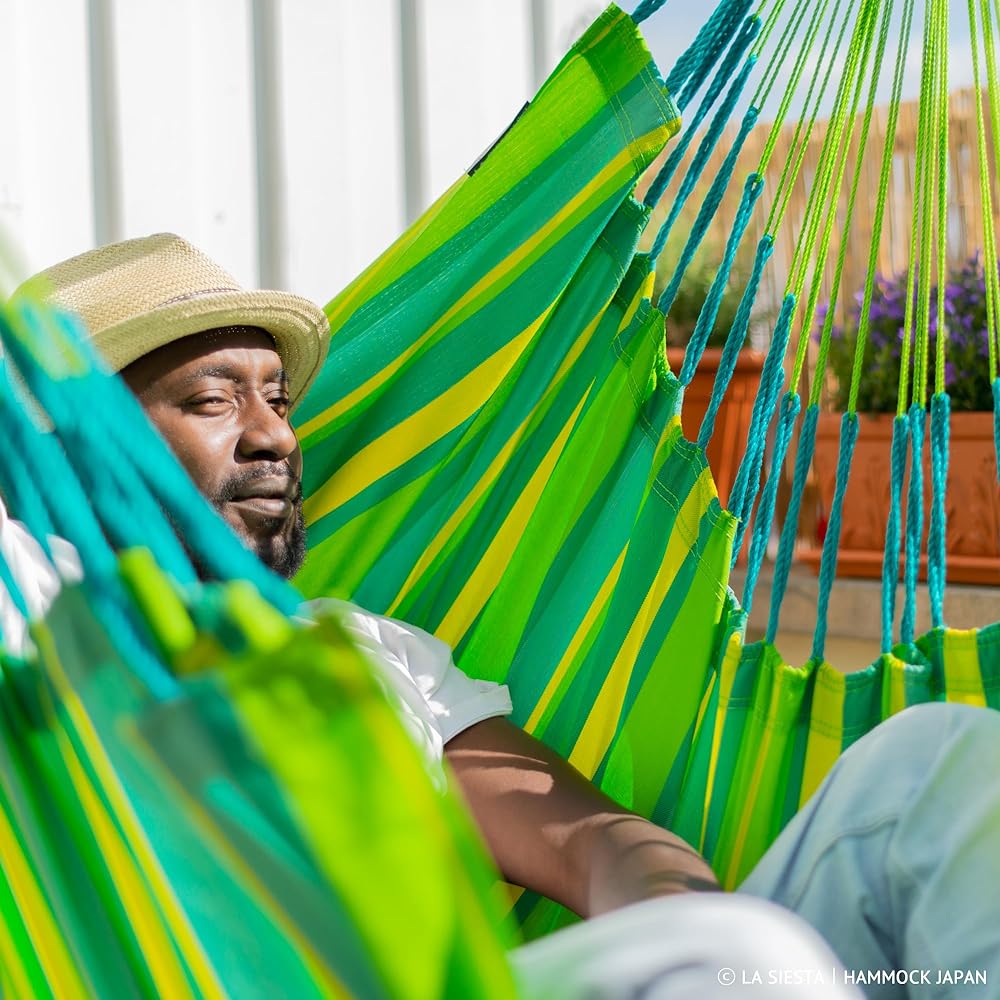 La Siesta Hammock Chair Comfort DOMINGO [Single person] Made by Hamakutex for outdoor use (Lime DOL18-48)