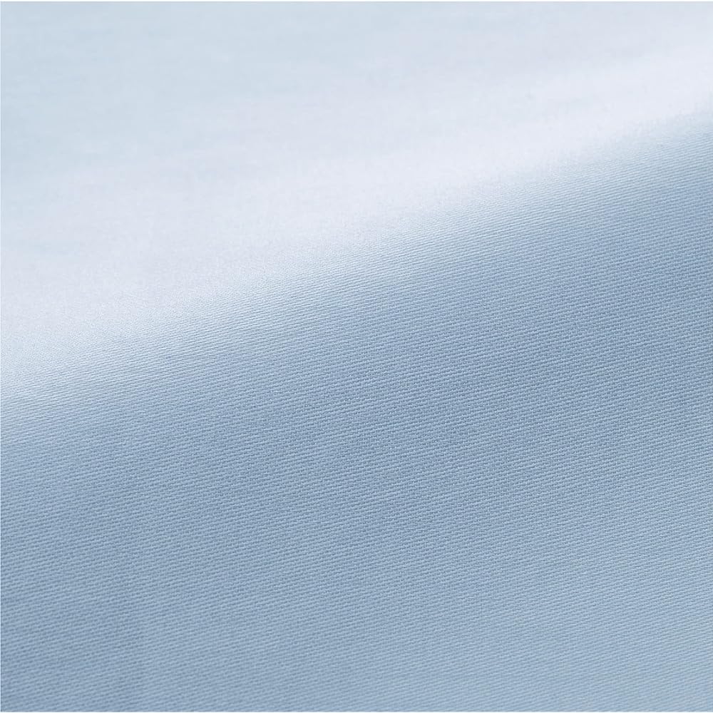 Nishikawa [Nishikawa] Fitted Sheet, Quick Sheet, Single, Washable, Skin-friendly 100% Cotton, Smooth Satin Fabric, Easy to put on and won't slip off, Suitable for thicknesses up to 35cm, Plain, Beaute BE3602, Blue, PK03650007