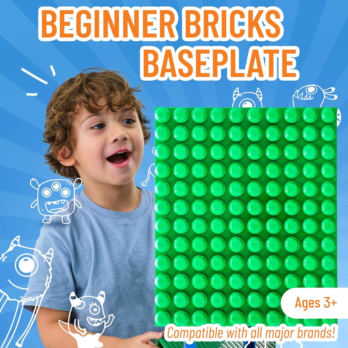 Strictly Briks Beginner's Building Blocks Foundation Board 01-Green 806810337745