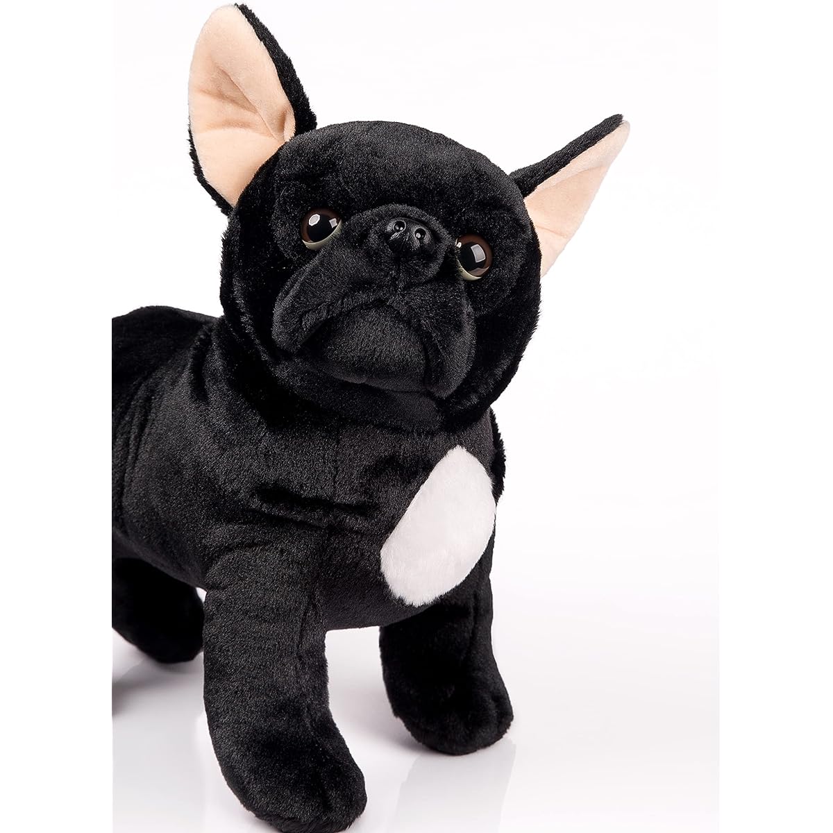 Boni 12.5" Black Dog Stuffed Animal French Bulldog Plush Toy Birthday Christmas Gift for Kids