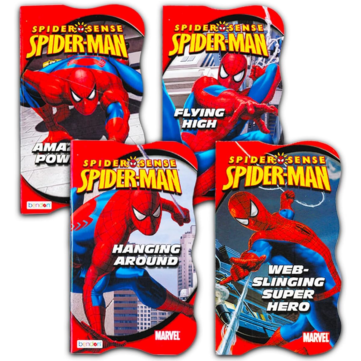 Marvel Spider-Man Board Book Set - 4 Amazing Spider-Man Superhero Board Books Set for Boys and Girls (Spider-Man Reading Books for Toddlers)