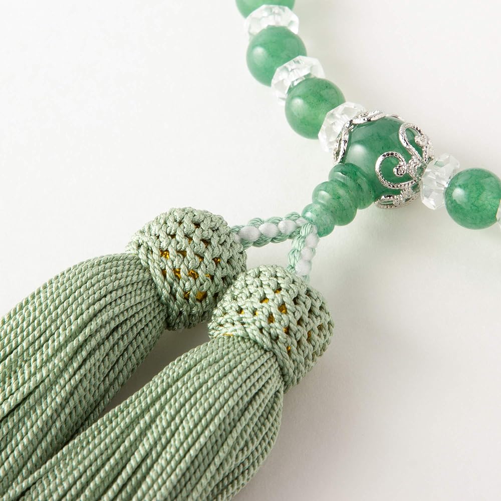 HASEGAWA Prayer Beads Tamano Aven Crystal Kiriko Ginkaza Moegi E