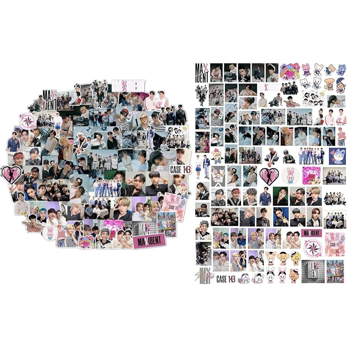 Stray Kids Stickers Vinyl Waterproof Album Photo Stickers Laptop Smartphone Case Charger Luggage Decoration (Purple) 100 Sheets