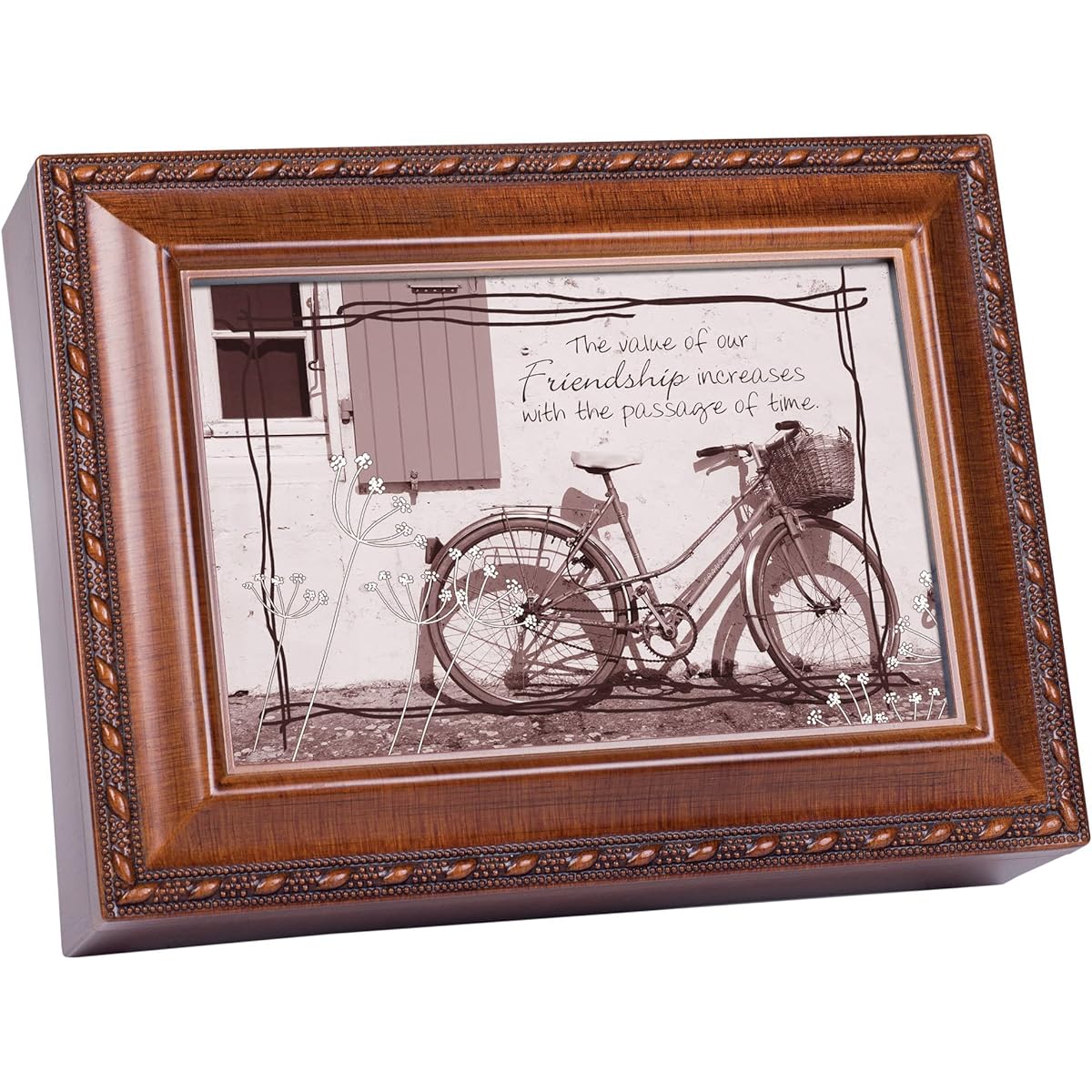 Friendship Woodgrain Cottage Garden Traditional Music Box Plays Thats What Friends Are For