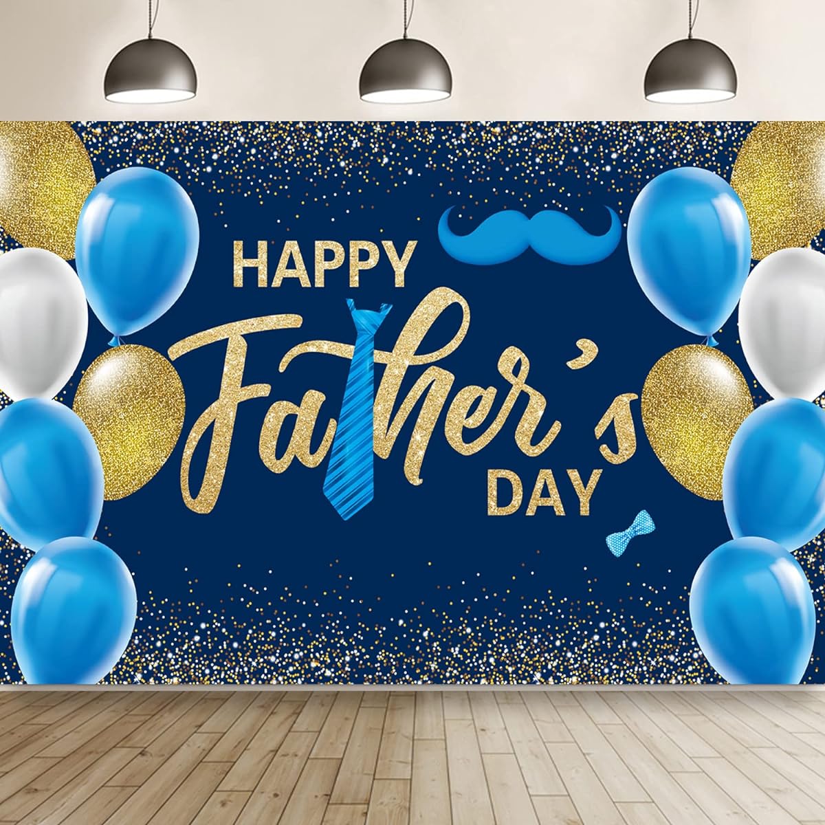 Father's Day Decoration Backdrop, Happy Father's Day Banner, Father's Day Balloon Backdrop, Father's Day Party Decoration, 71" x 43"
