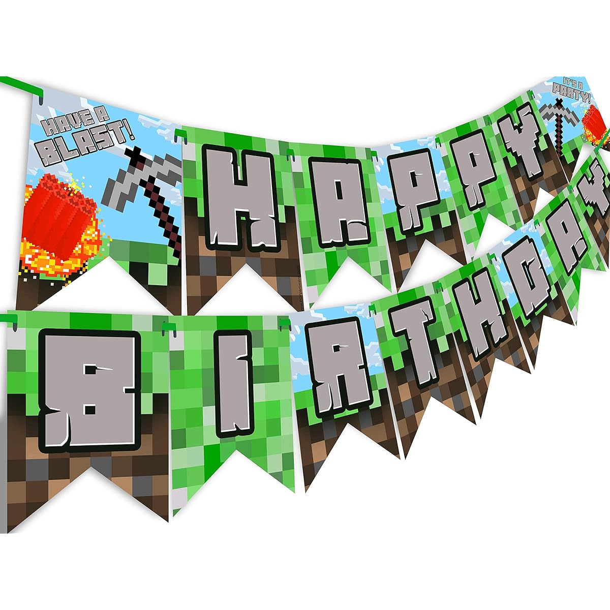 Pop Party Game Party Happy Birthday Banner Video Game Party Supplies Game Truck Party Decorations Battle Banner