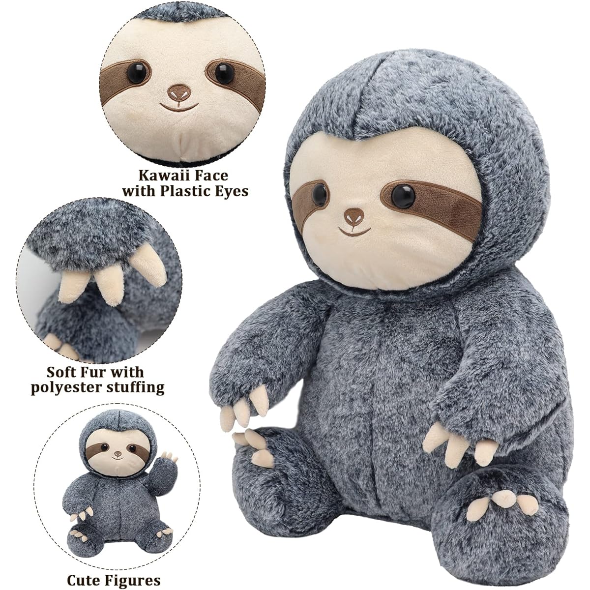 Ezuwail 2.5 Pound Weighted Sloth Plush Toy 20 Inch Cute Sloth Stuffed Animal Christmas Gift for Kids Adults