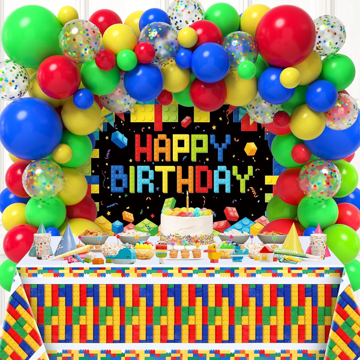 Golray 112 Piece Building Blocks Party Decorations