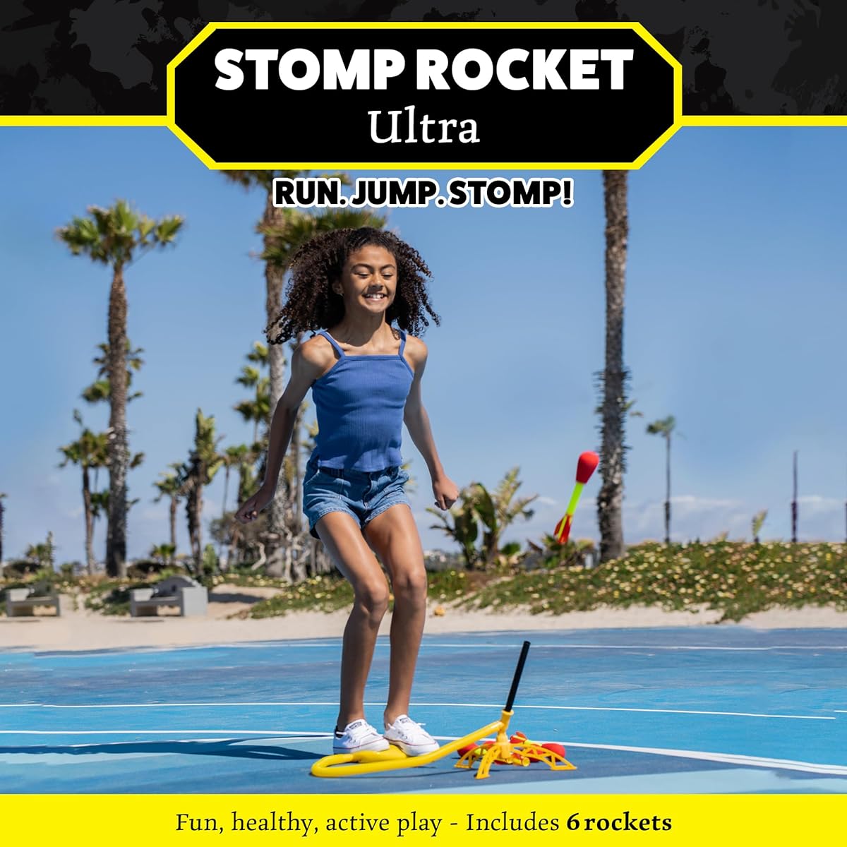 Stomp Rocket Ultra Kit Stomp Rocket STEM Sports Toy Action Toy Rocket Jump Boys Girls Unisex Present Gift Recommended age 6 and up Parallel import