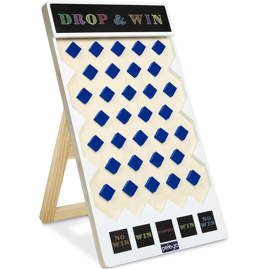 Prize Drop Disc Game Wood 27.6" x 15.9" Chalkboard Carnival Games Trade Show