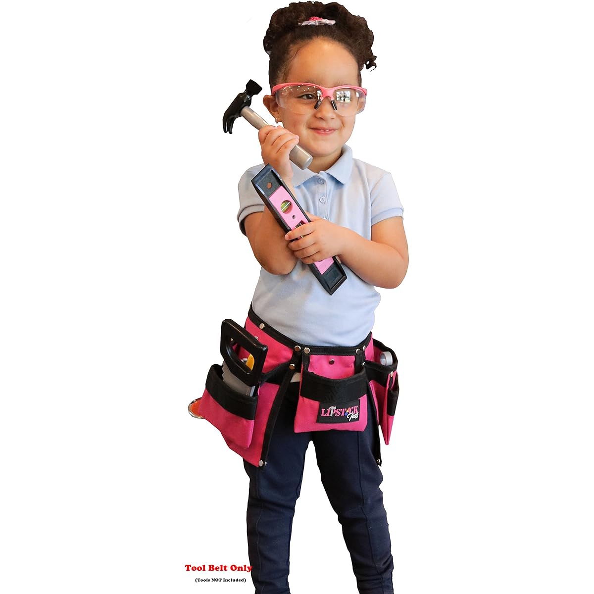 Pink Tool Belt for Women. Keep your gardening and home improvement tools within reach. Ladies Stylish Belt w/Pouches Carry your supplies w/You. Use it for leisure or take it to work. Kids Pink Kids Tool Belt for Girls- Lipstick tools
