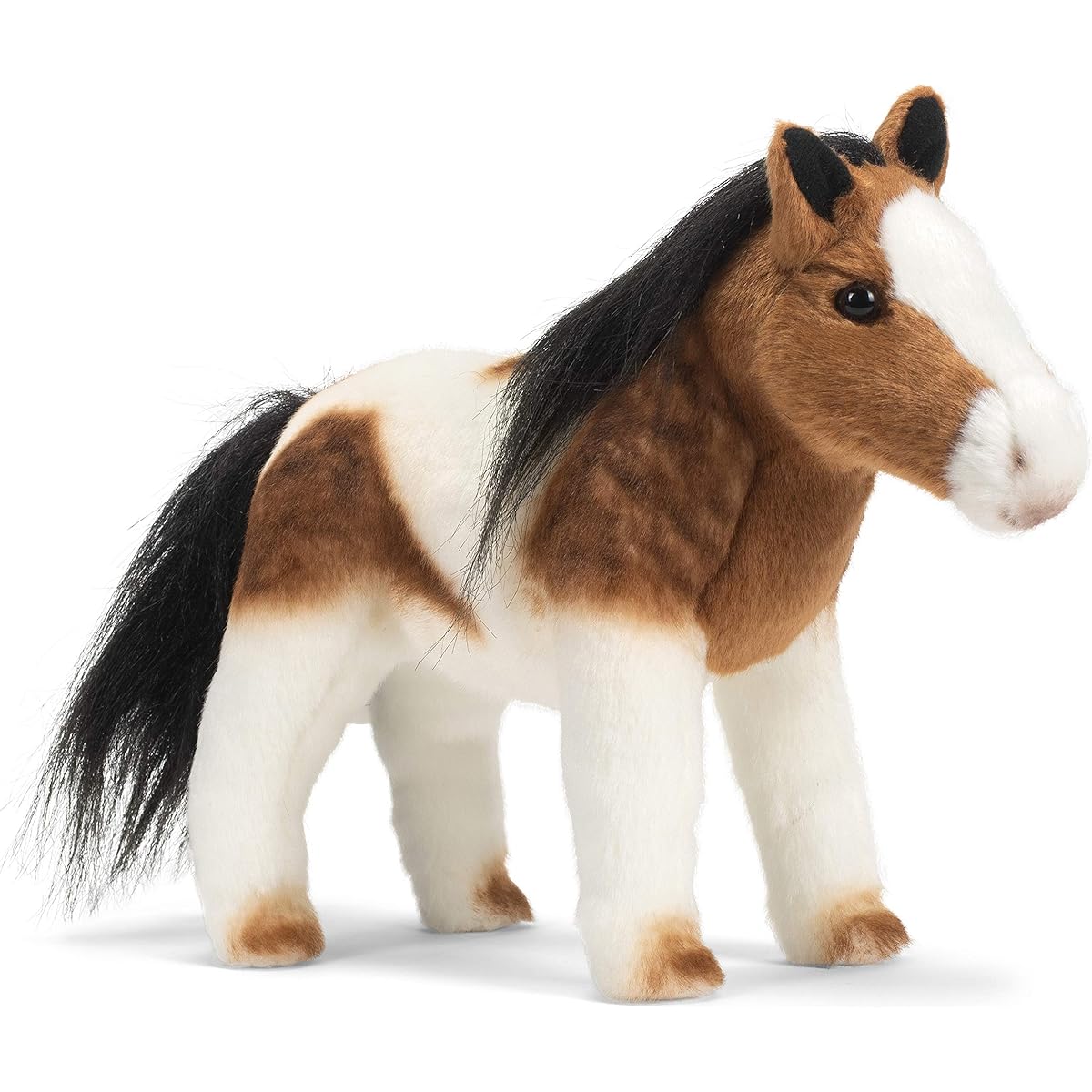 DEMDACO Painted Horse Brown and White 25.4cm Plush Stuffed Animal Toy
