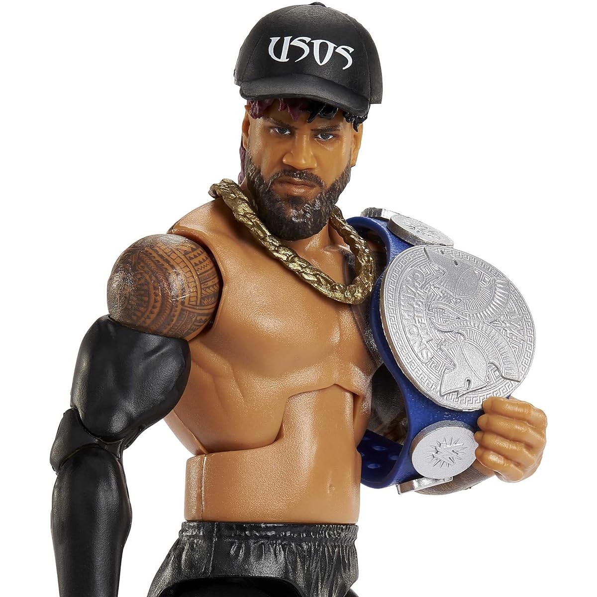 WWE MATTEL Jimmy USO Elite Collection 6 Action Figure 6-Inch Movable Collectible Gift for WWE Fans Ages 8+ Multicolor (HDF38)