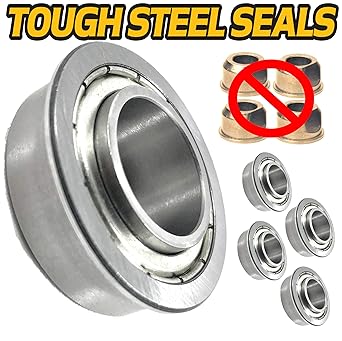 HD Switch -2 Kits- Stainless Steel OEM Upgrade Husqvarna 539105543 & 539102484 Front Wheel Bushing Bearing Conversion CZ3815 CZ4217 RZ3019 RZ4216 RZ4619 Z16 Z18 Z3815 Z4217 Z4218 Z4Z4219 Z4220 Z4619