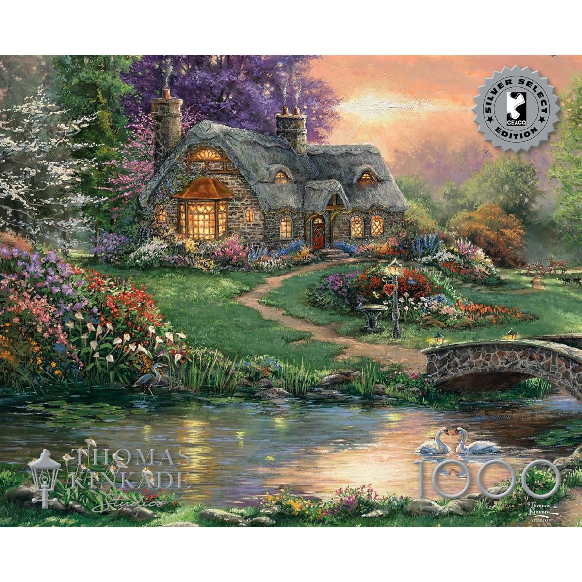 Silver Select Thomas Kinkade Sweetheart Retreat 1000 Piece Jigsaw Puzzle