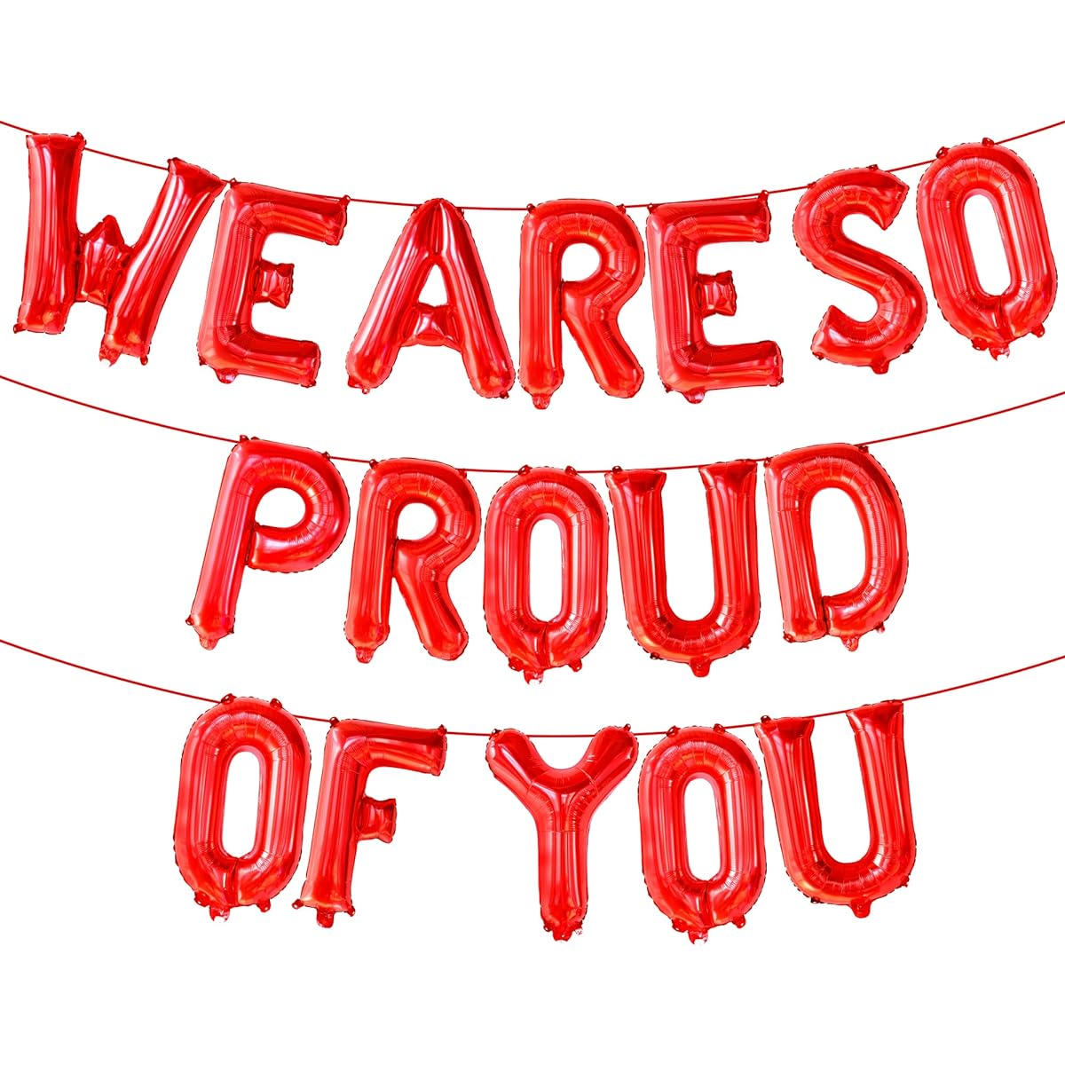 We Are So Proud of You Balloons - Graduation Balloons | Red We Are So Proud of You Graduation Banner 2022 | Graduation Party Decorations 2022 | Red Graduation Decorations 2022 | Army Party Decorations
