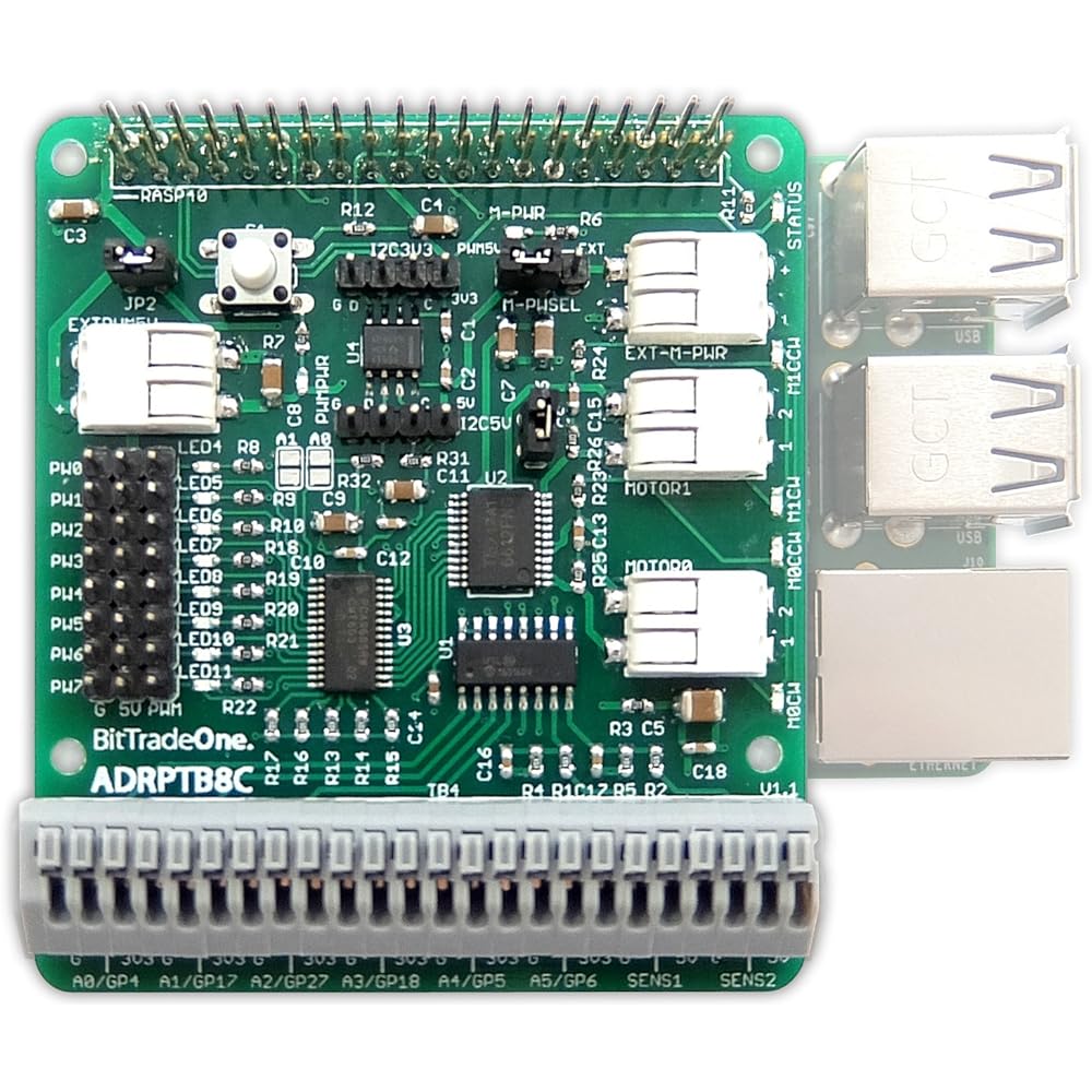 Bit Trade One General-purpose motor control board ADRPTB8C for Raspberry Pi