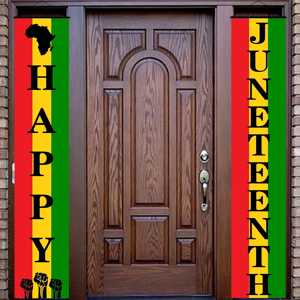 Happy Juneteenth Porch Banner Decoration June 19th Freedom Day Africa American Independence Day Party Supplies