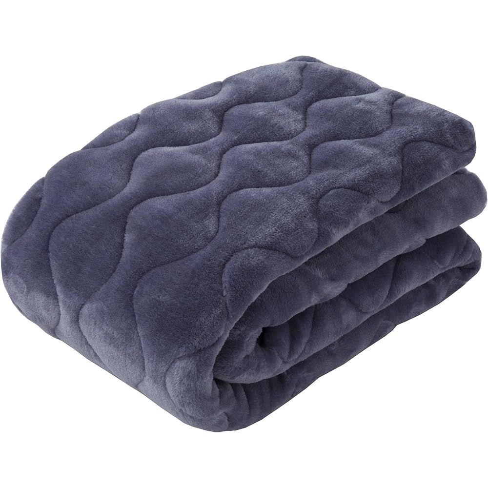 nishikawa [Nishikawa] Warm Bed Pad, Single, Smooth, Flannel, Plain, with Elastic Corners, My Repertoire, Blue PM07002072B