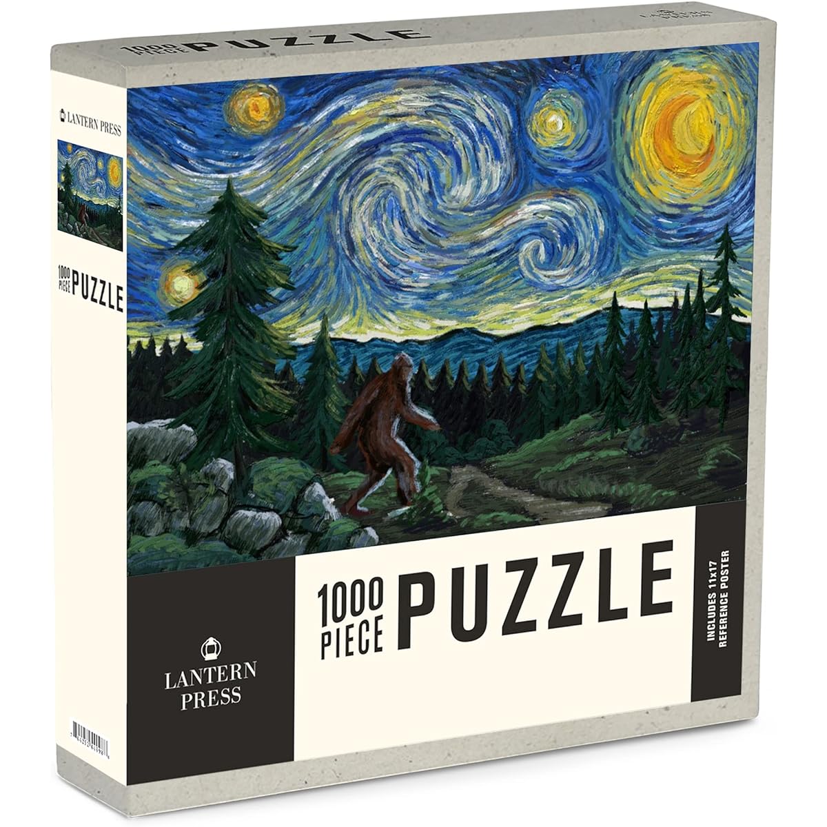 Northwest - Van Gogh Starry Night - Bigfoot (Premium 1000 Piece Jigsaw Puzzle for Adults 18x24 Inch Made in the USA)